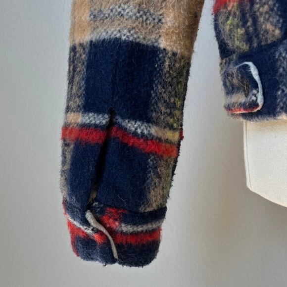 Levi's Premium Wool Trucker Jacket Multi-color Plaid - Picture 12 of 15